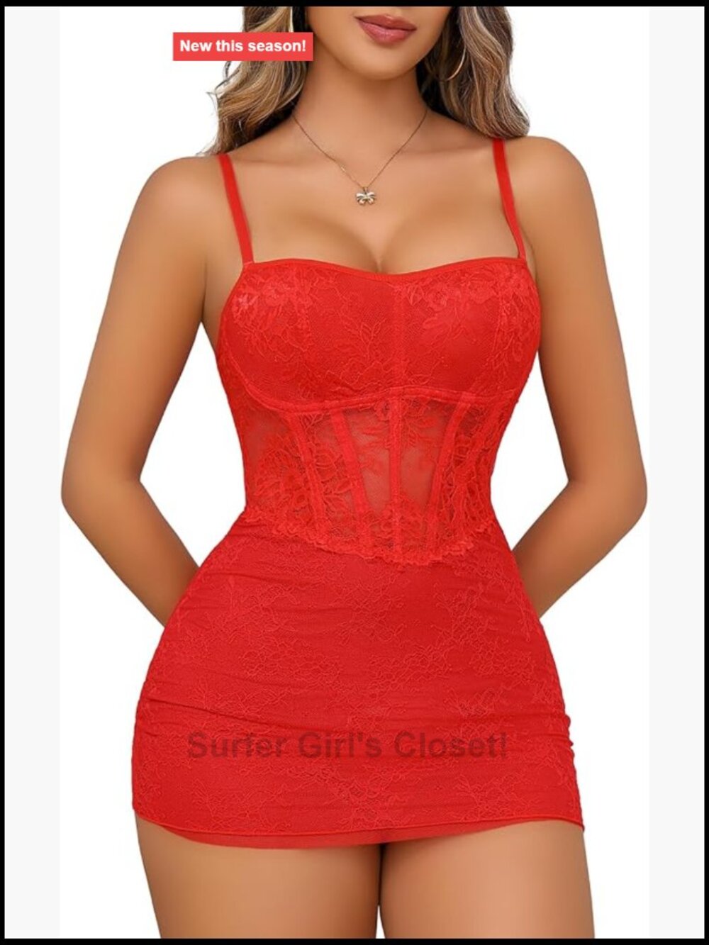 Lace Babydoll Chemise Lingerie Nightgown Sleep Dress Adjustable Straps
